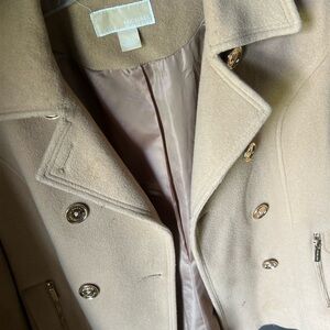 Michael Kors Beige Coat with Gold Accents